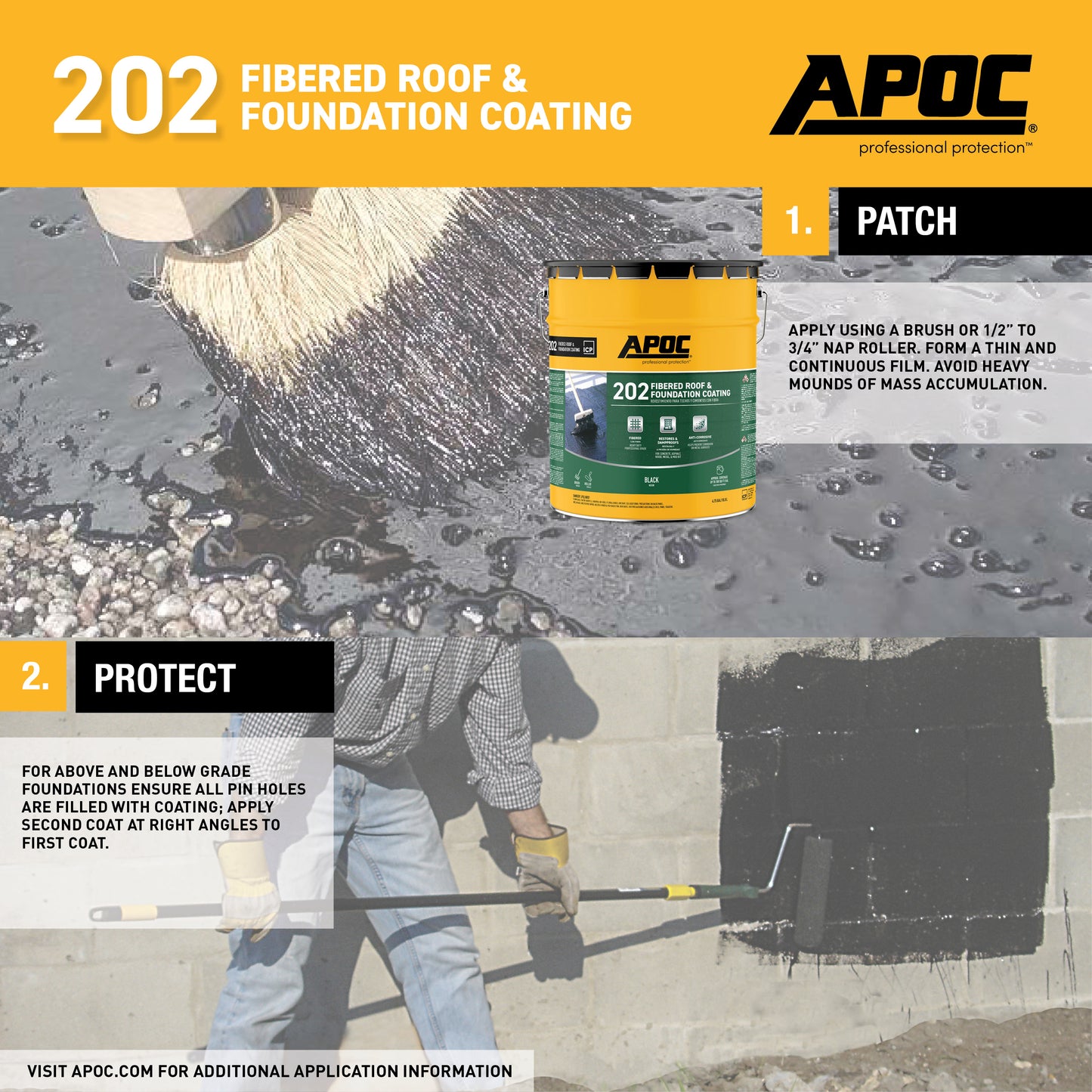 APOC<sup>®</sup> 202 Rainshield<sup>®</sup> Fibered Roof & Foundation Coating