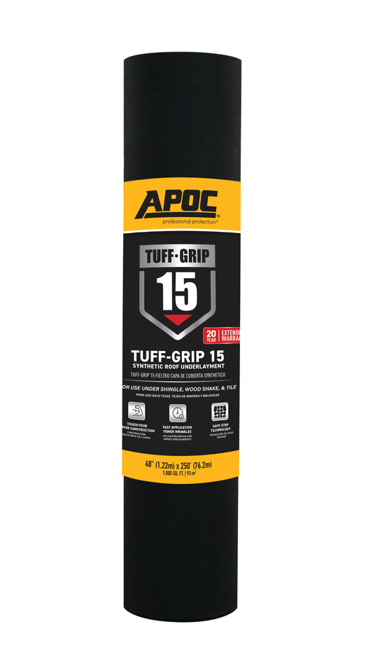 APOC Tuff-Grip™ 15 Synthetic Roofing Underlayment