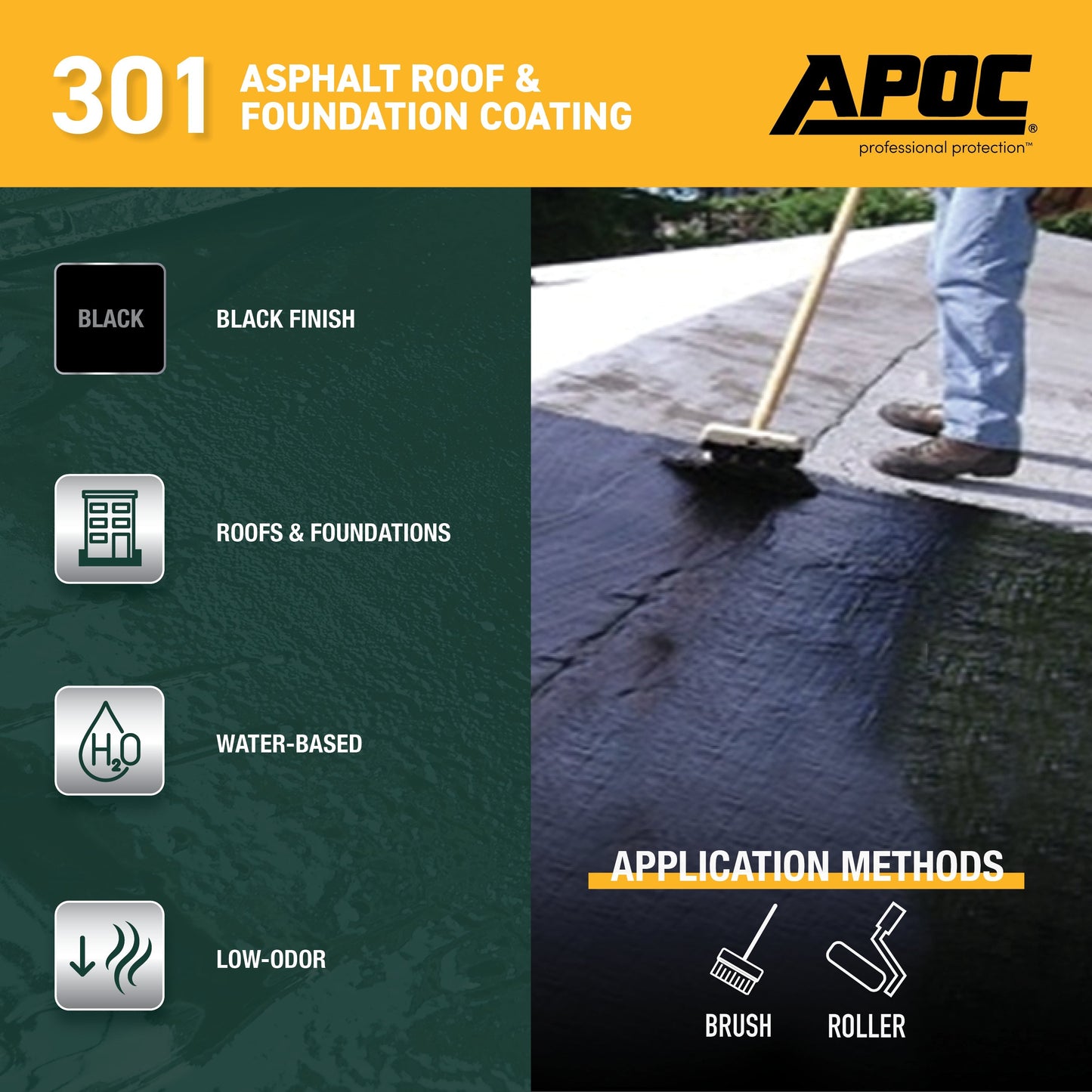 APOC<sup>®</sup> 301<br>Asphalt Roof & Foundation Coating