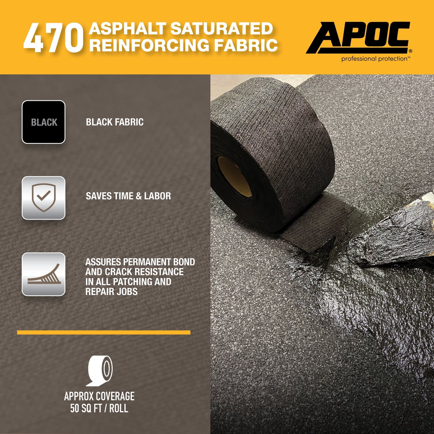 APOC<sup>®</sup> 470<br>Asphalt Saturated Reinforcing Fabric