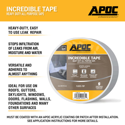 APOC® Incredible Tape Heavy Duty All Purpose Fleece-Top Tape