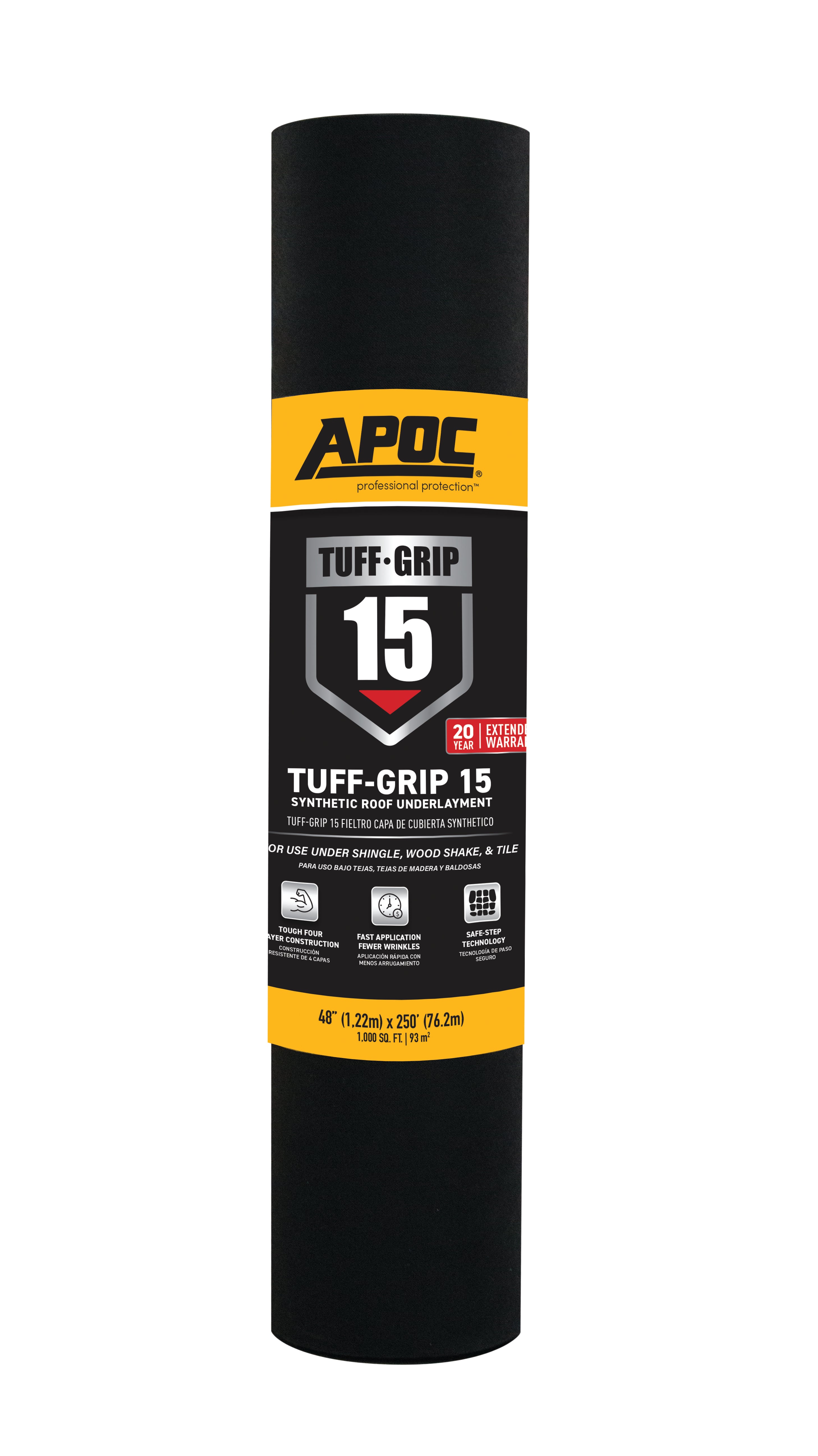 ASAP MOB　904040 APOC Tuff-Grip™ 15 Synthetic Roofing Underlayment