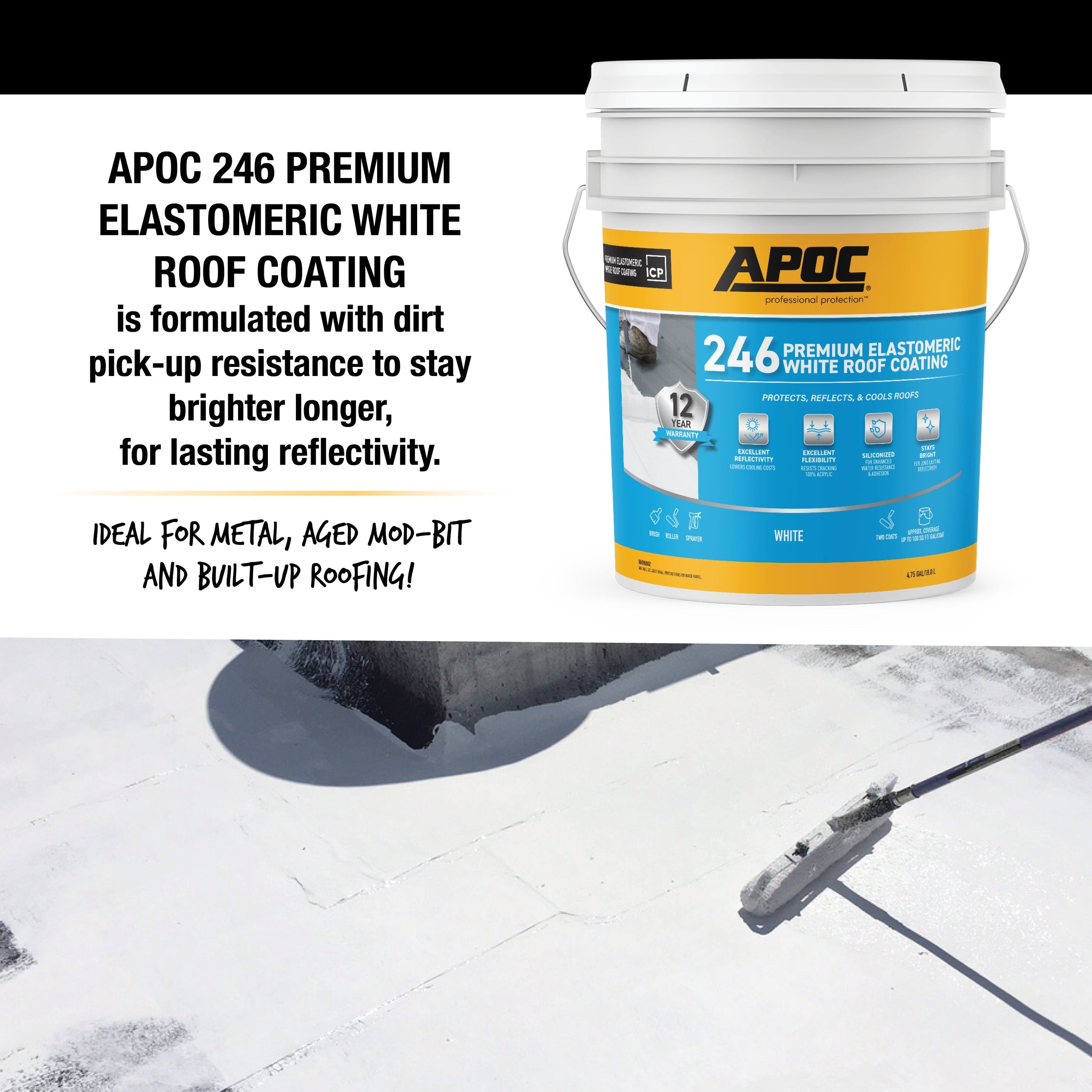 APOC® 246Premium Elastomeric White Roof Coating