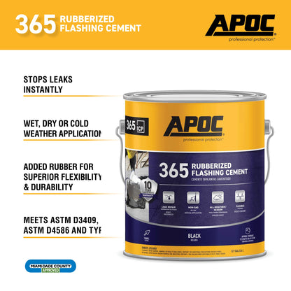 APOC<sup>®</sup> 365<br> Rubberized Flashing Cement