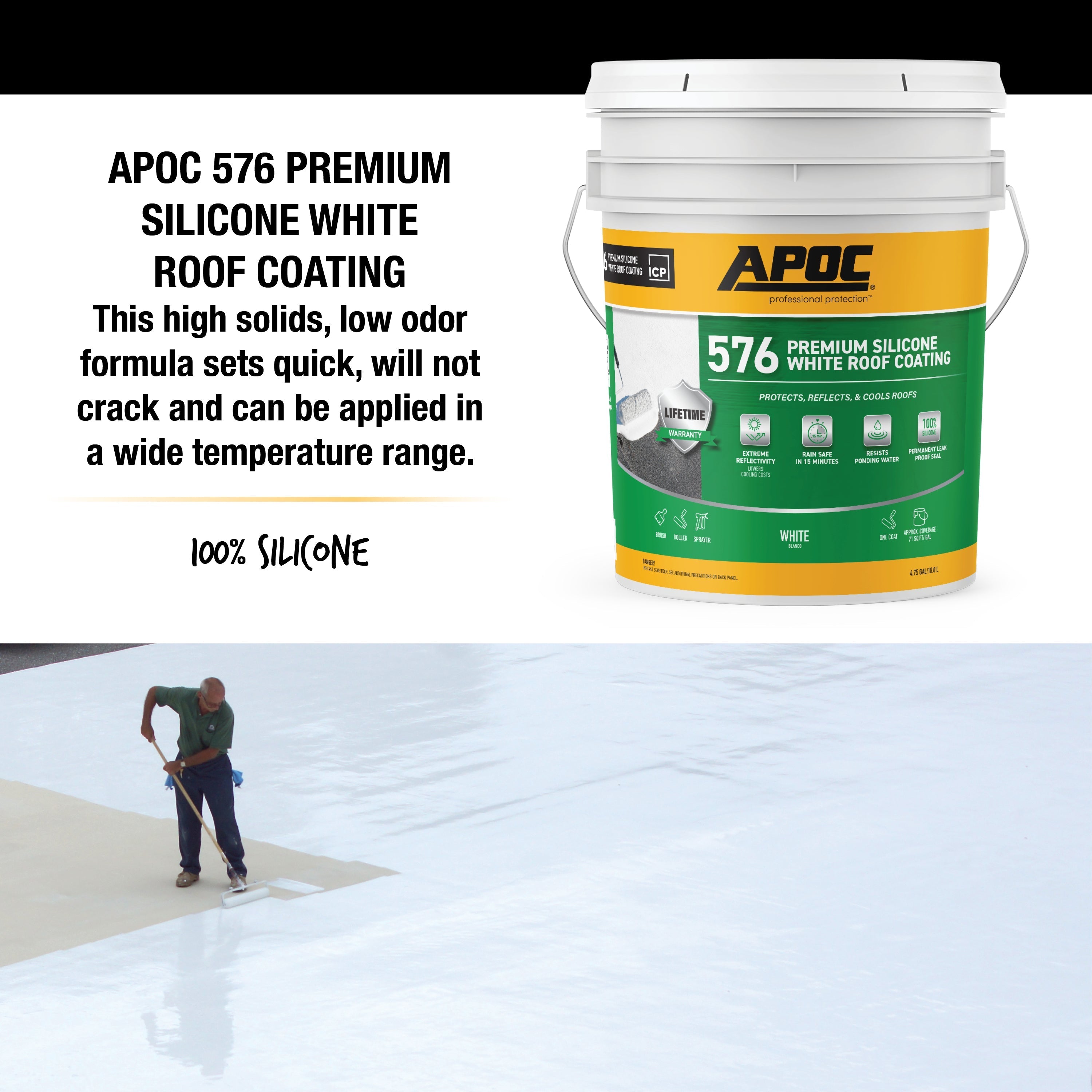 APOC® 576Premium Silicone White Roof Coating