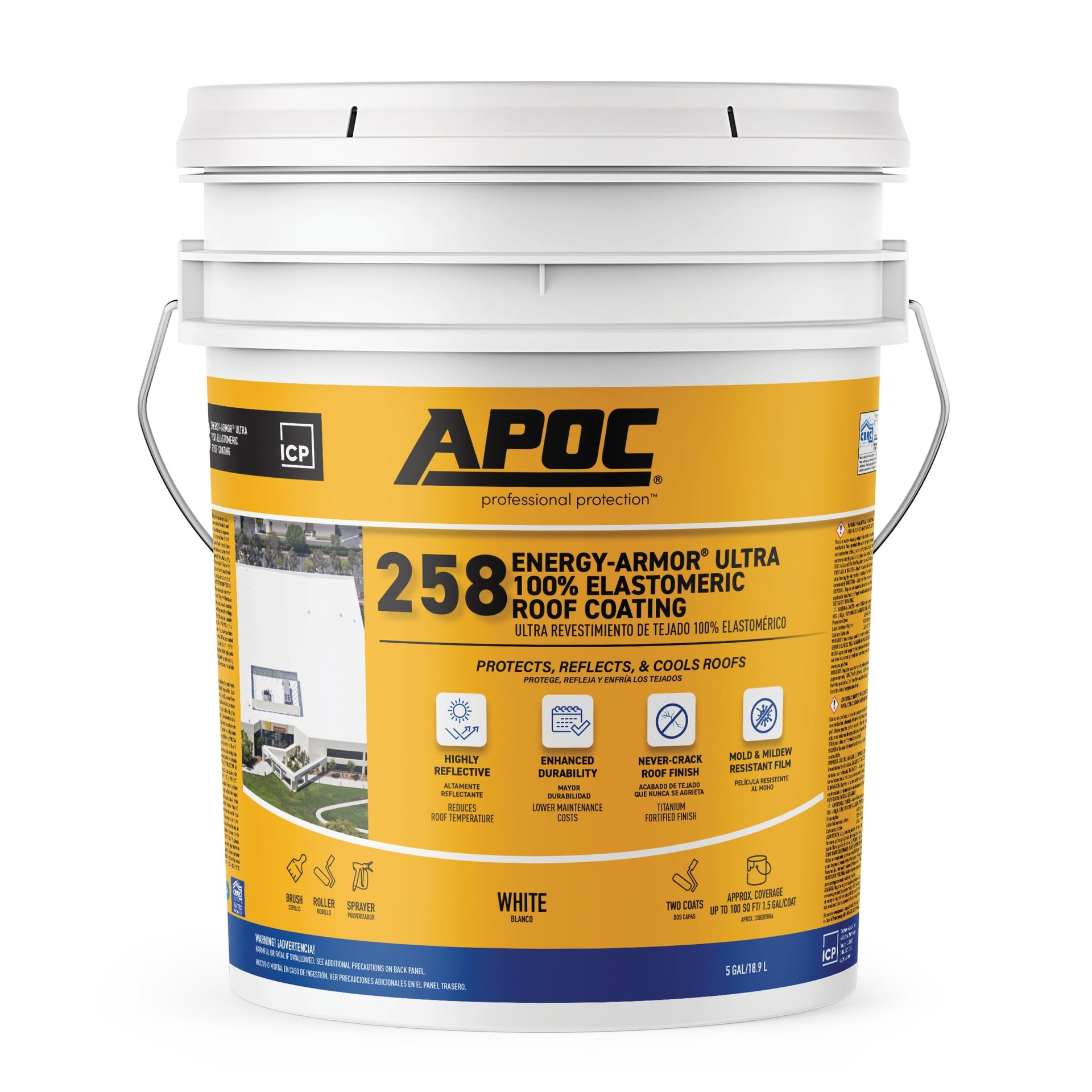 APOC<sup>®</sup> 258 Energy-Armor<sup>®</sup> Ultra 100% Elastomeric Roof Coating