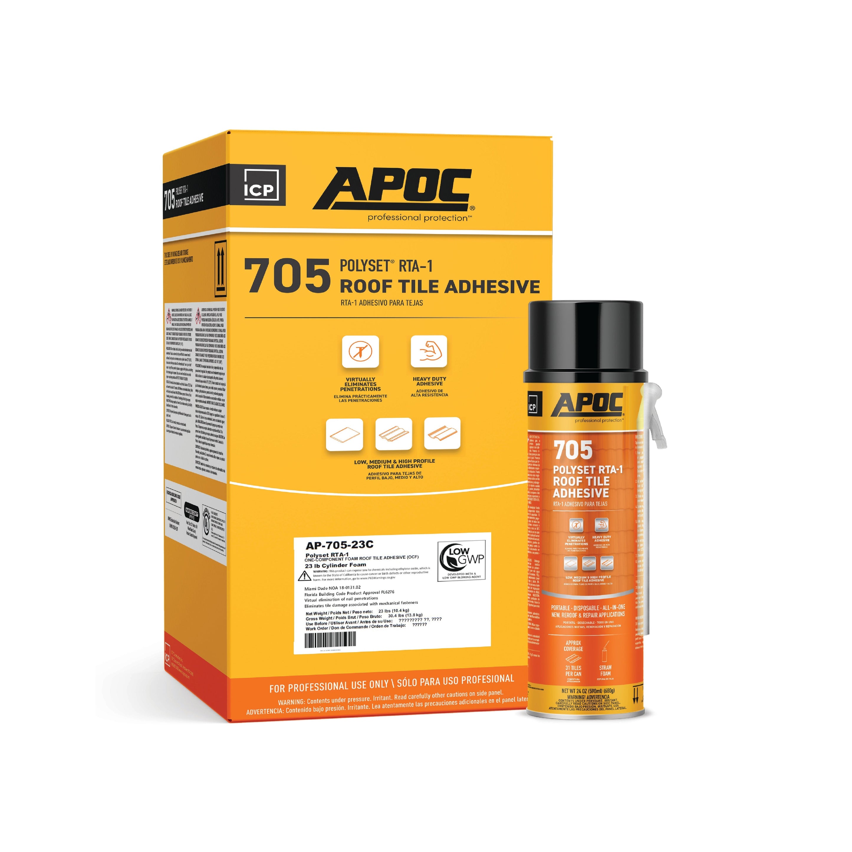 APOC 705 POLYSET RTA-1 ROOF TILE ADHESIVE